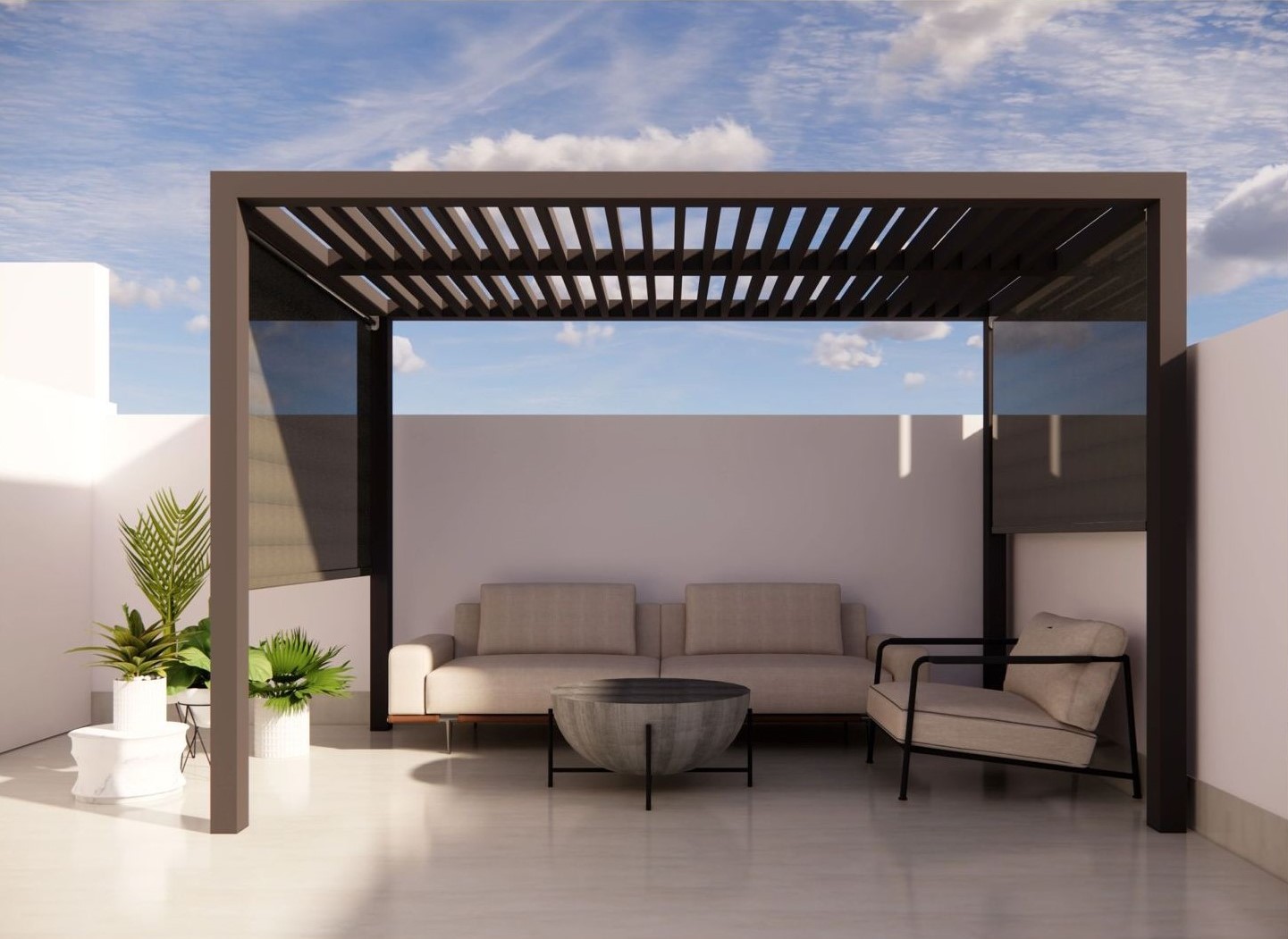 Al Furjan Villa 20 Rooftop Sitting Area Joinery Project – Dubai